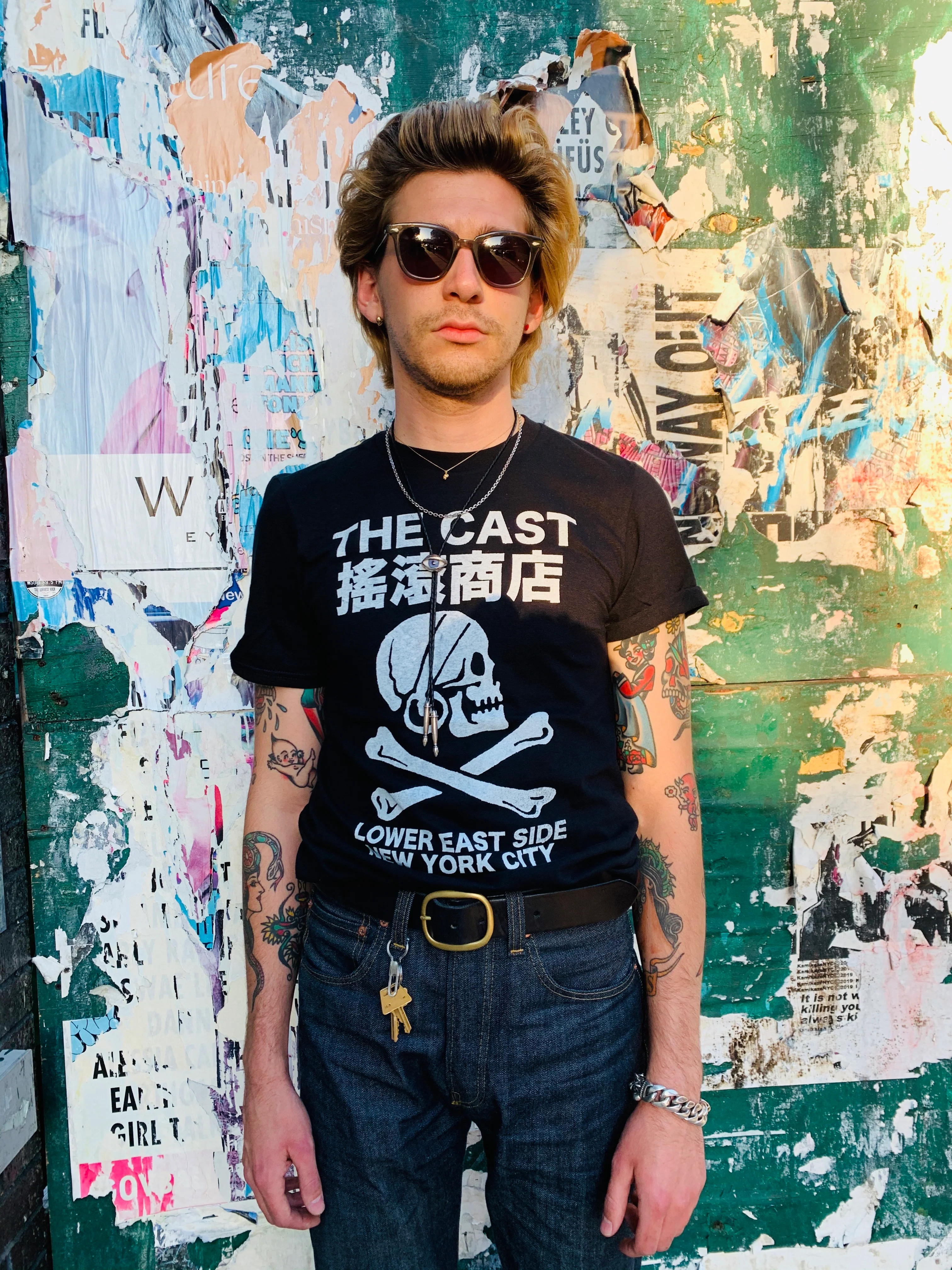 THE CAST NYC SKULL & CROSSBONES T-SHIRT - BLACK - Image 4